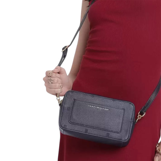 Tommy Hilfiger Navy Structured Sling Bag