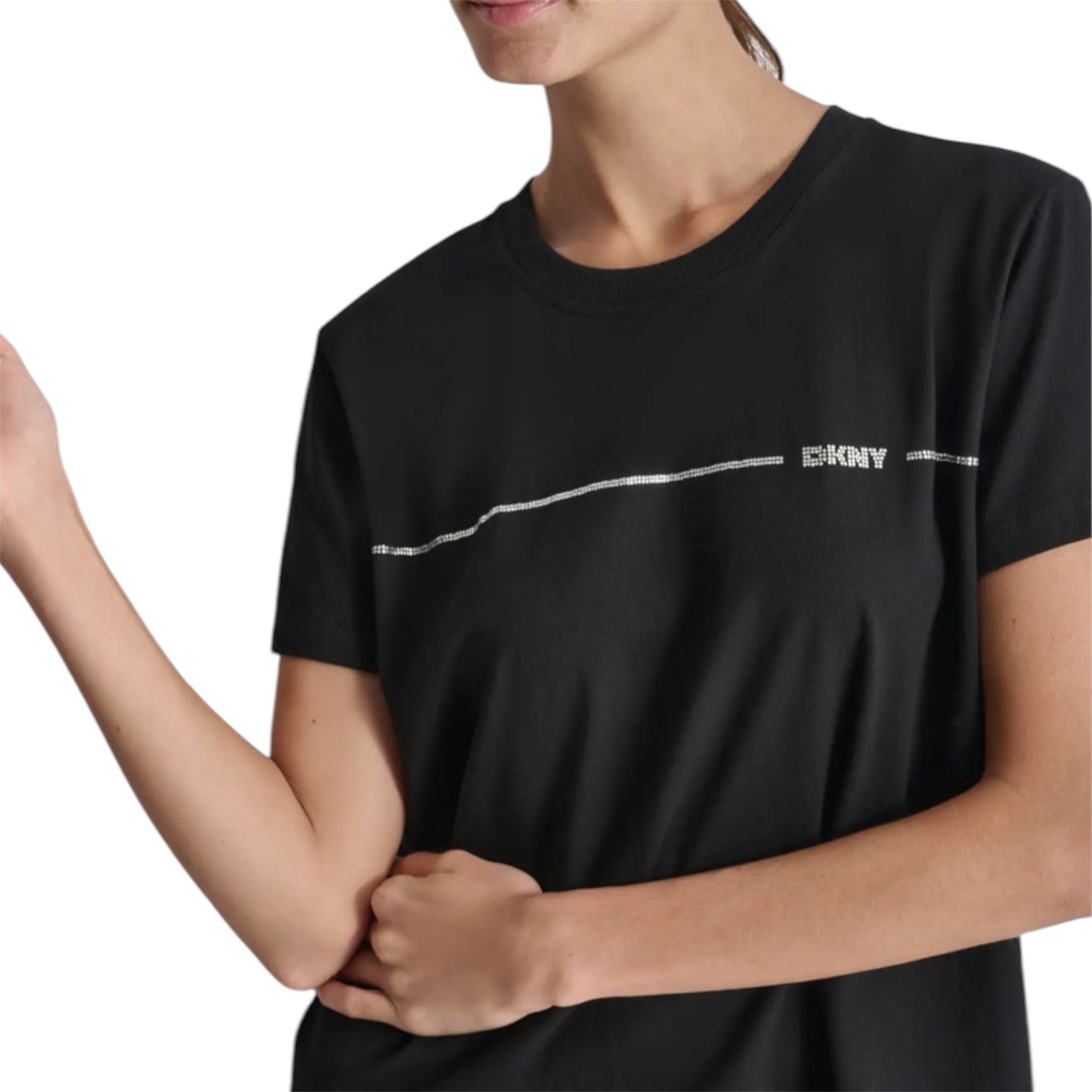 DKNY WOMEN BLACK T-SHIRT
