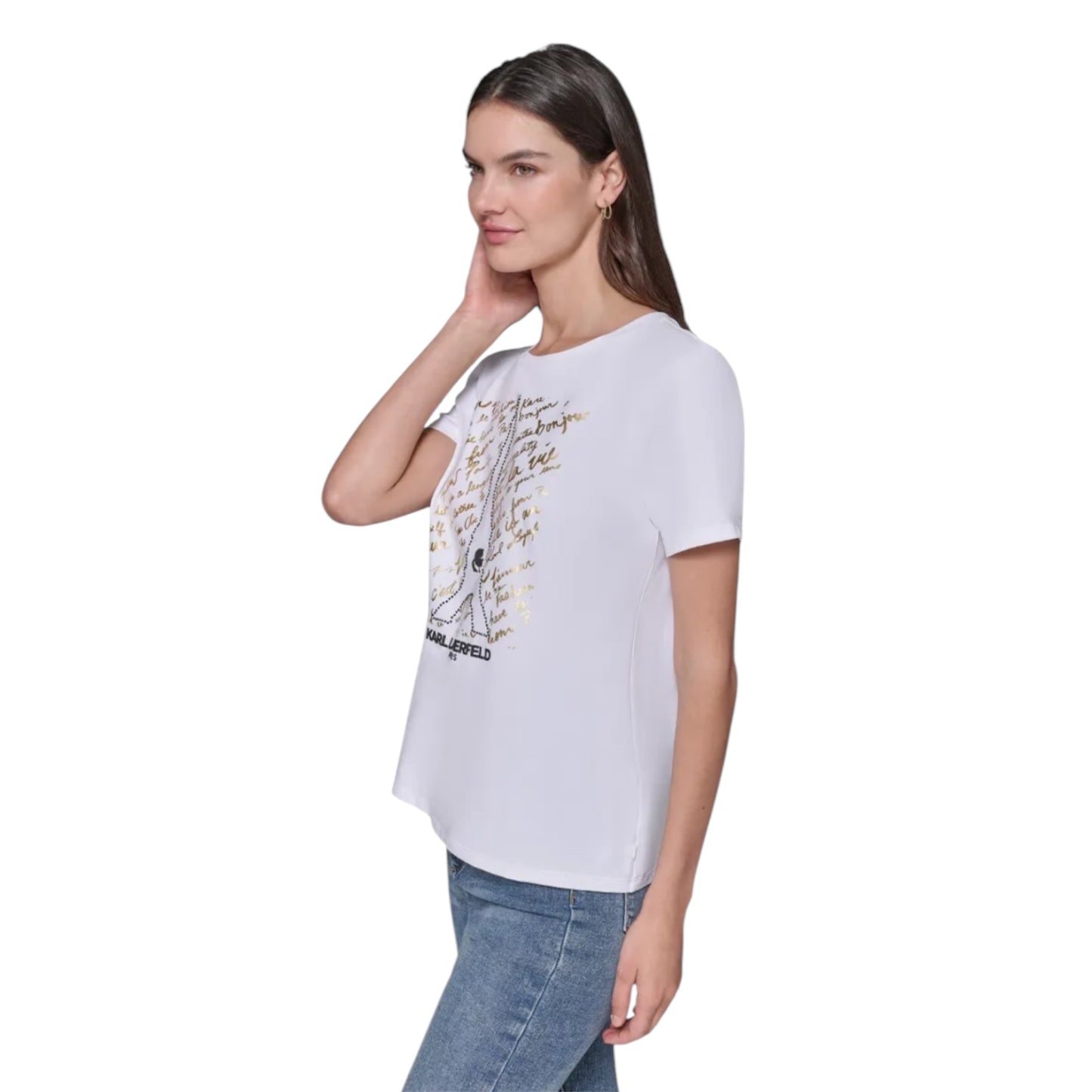 Karl Lagerfeld Women’s Eiffel Tower Graphic T-shirt