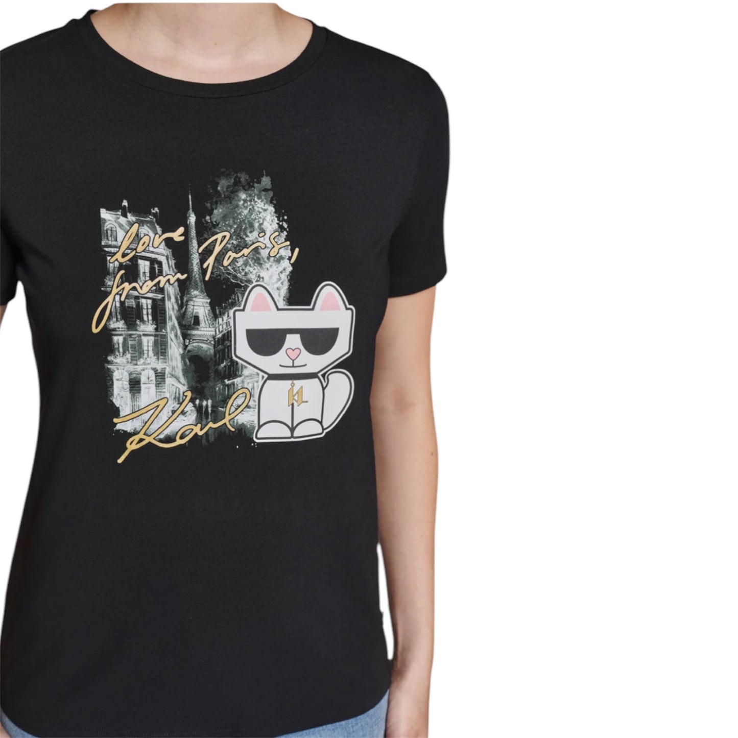 KARL LAGERFELD BLACK T-SHIRT