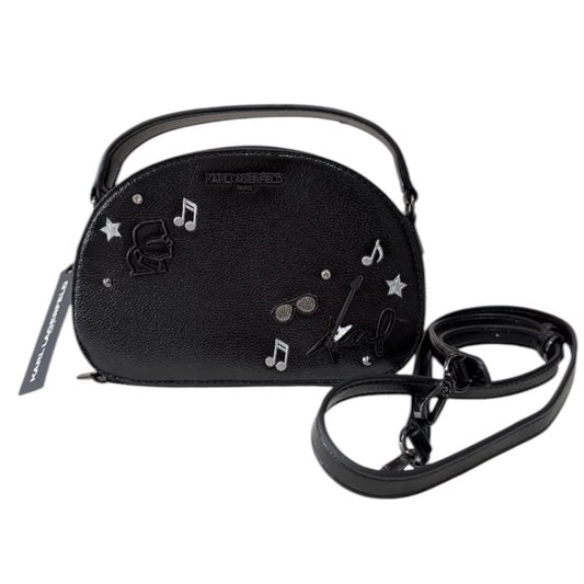 Karl Lagerfeld Maybelle Women's Zip Around Crossbody Black Bag