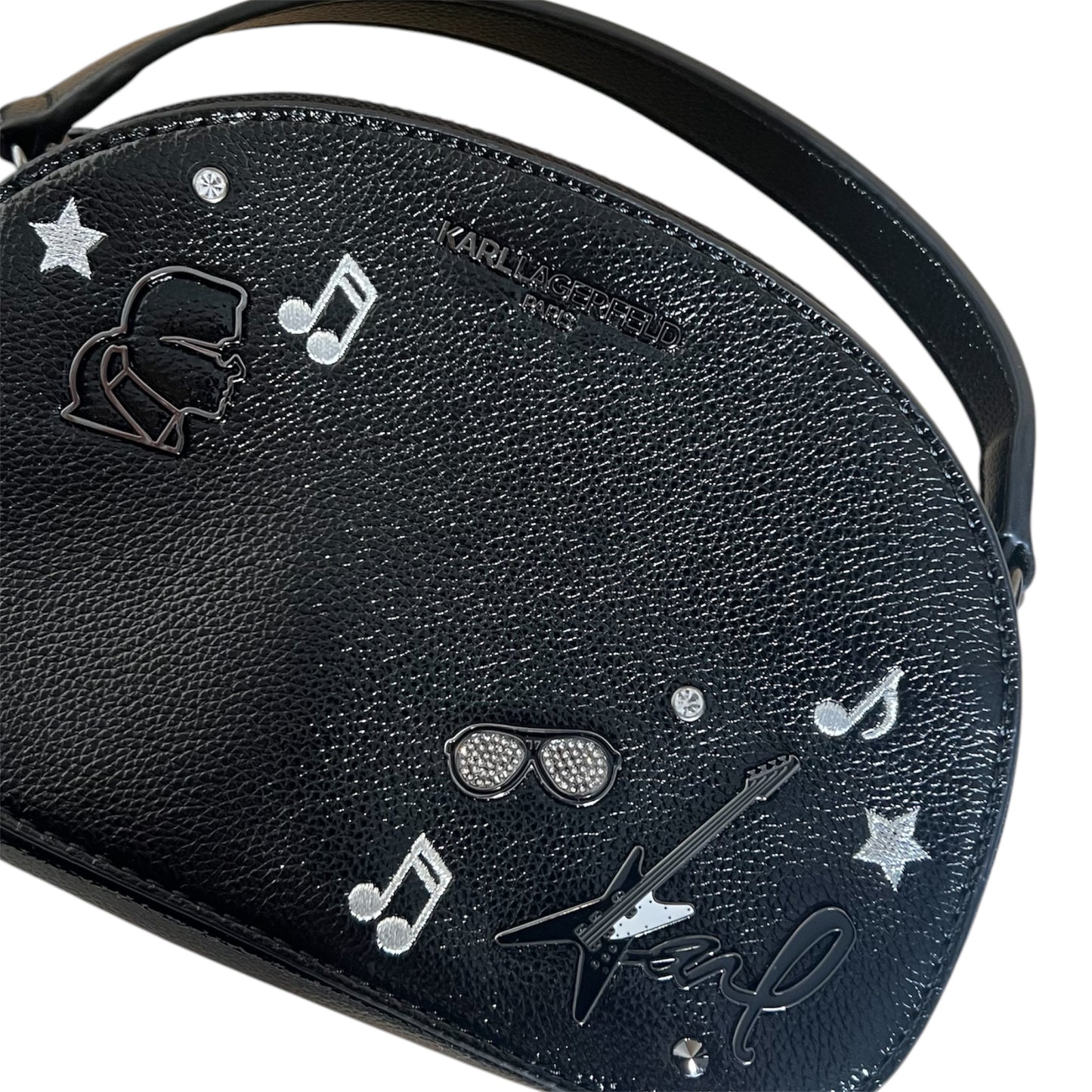 Karl Lagerfeld Maybelle Women's Zip Around Crossbody Black Bag