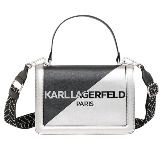 Karl Lagerfeld Two Tone Logo Satchel -Cross Body Bag