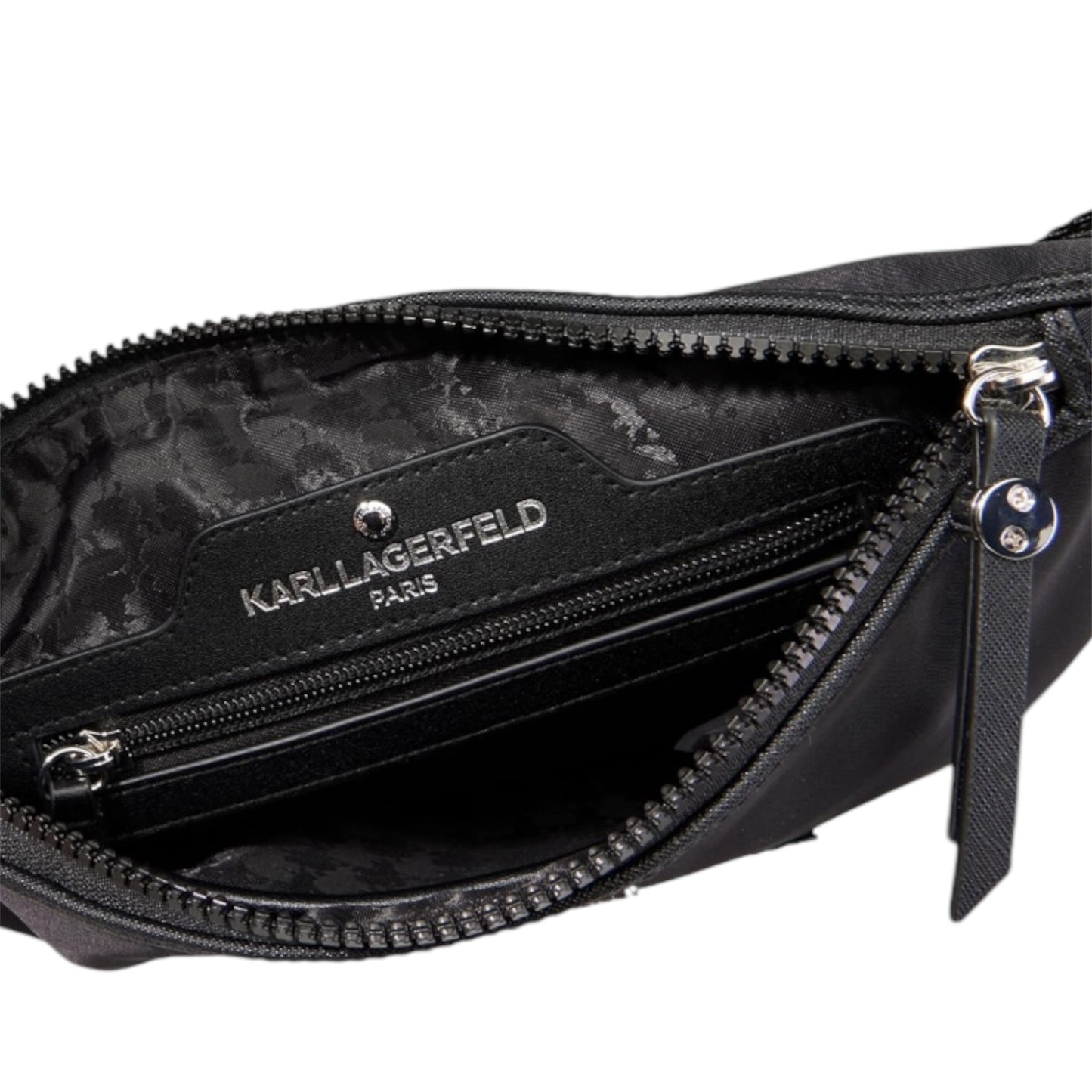 KARL LAGERFELD REFLECTED LOGO BELT BAG