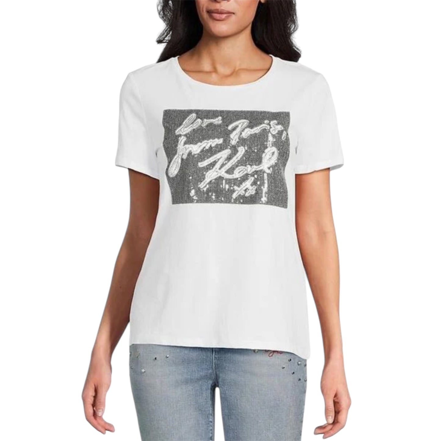Karl Lagerfeld Women Crystal T-shirt