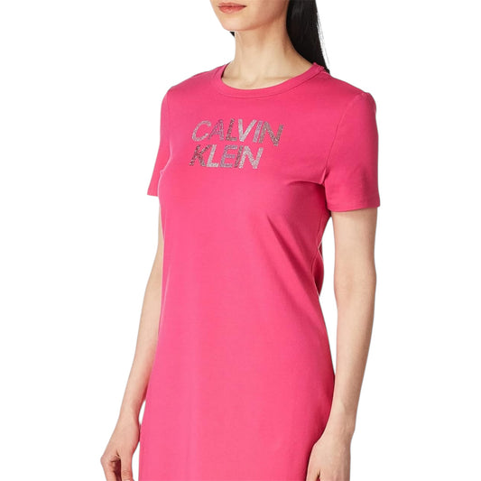 Calvin Klein women’s Short Sleeve Logo T-shirt Dress Casual Dress