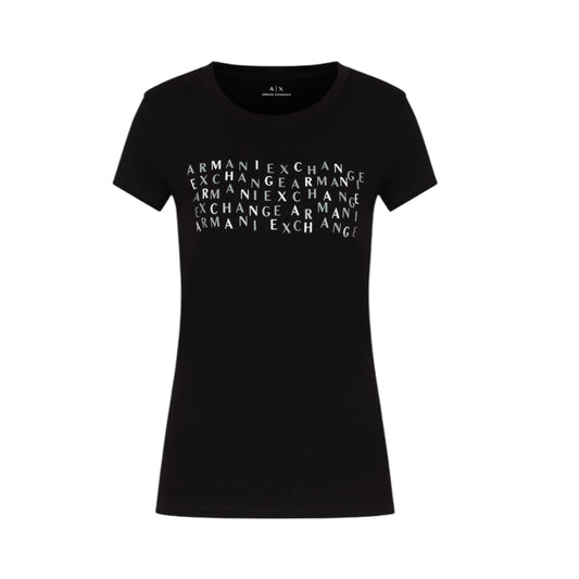 A|X Women Slim Fit Black T-shirt