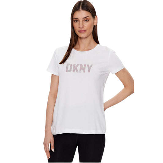 DKNY LOGO ROUNDED TEE