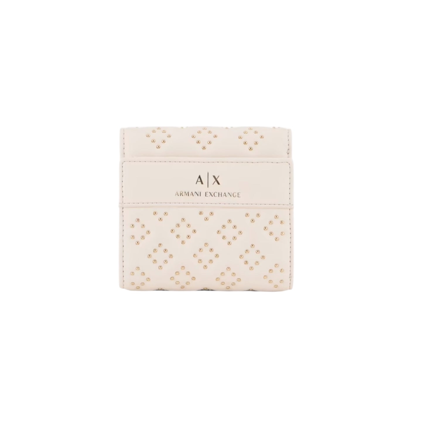 A|X OFF WHITE STUDDED MINI WALLET